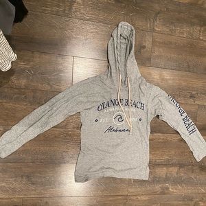 Thin shirt with hood and draw string